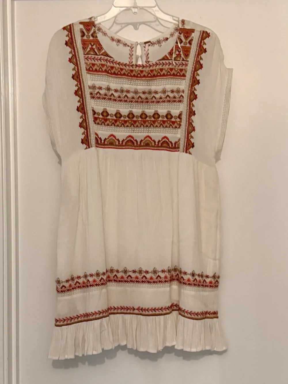 FREE PEOPLE Embroidered Sunrise Wanderer Mini Dress